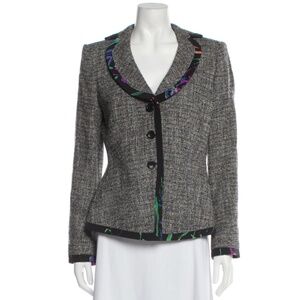 ARMANI COLLEZIONI Virgin Wool Tweed Pattern Jacket